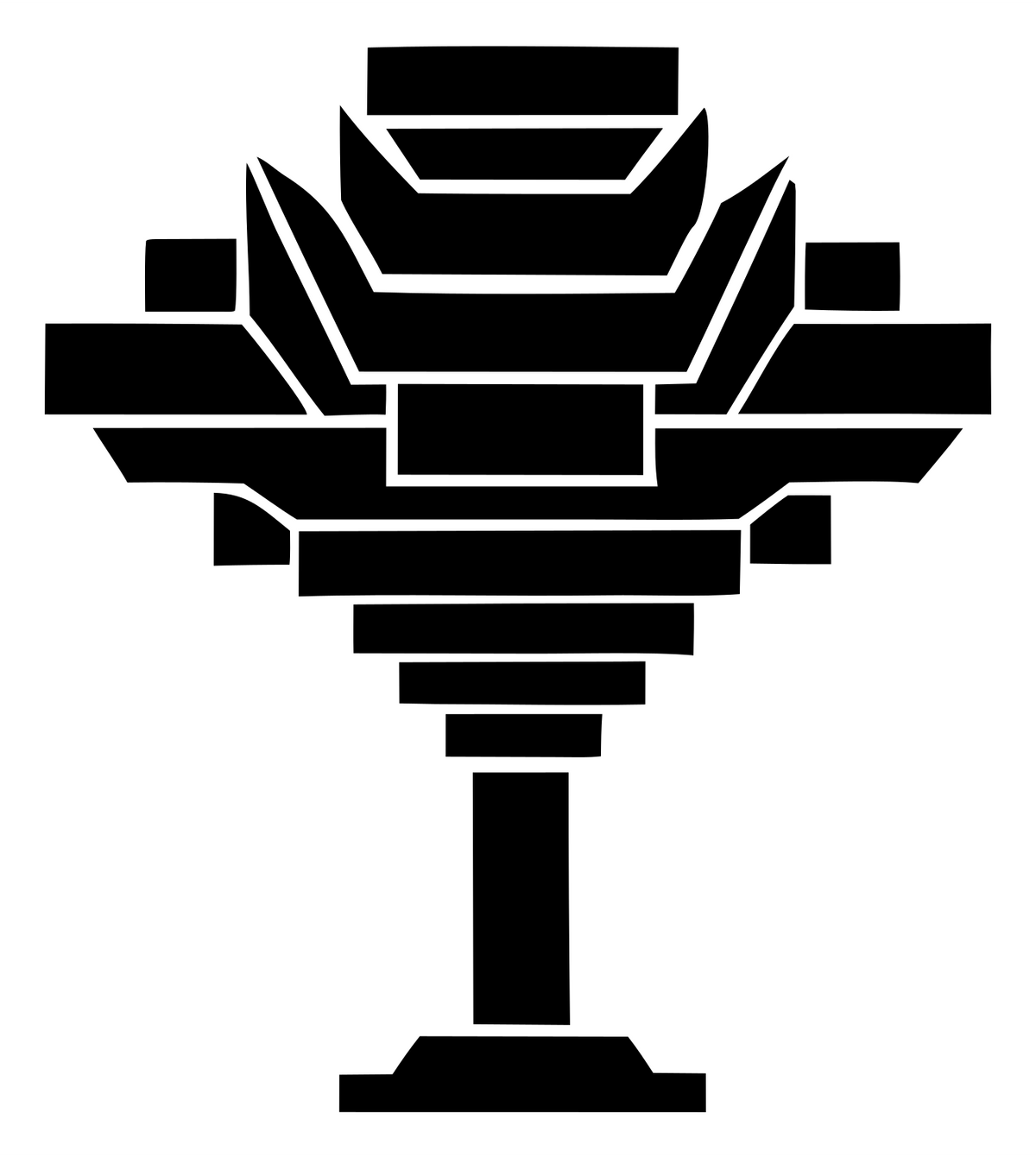 Chunky Goblet Drone Badge #ffffff/#000000