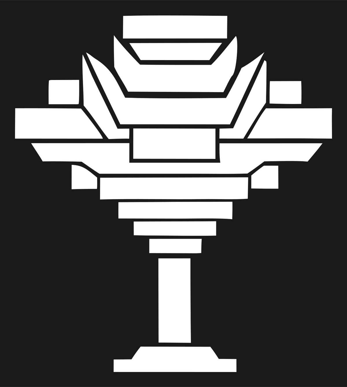 Chunky Goblet Drone Badge #1a1a1a/#ffffff