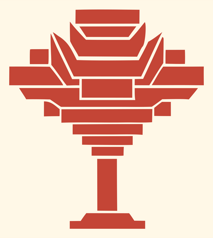 Chunky Goblet Drone Badge #fff8e7/#c44536