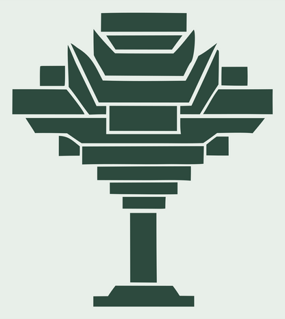 Chunky Goblet Drone Badge #e8efe9/#2d4a3e