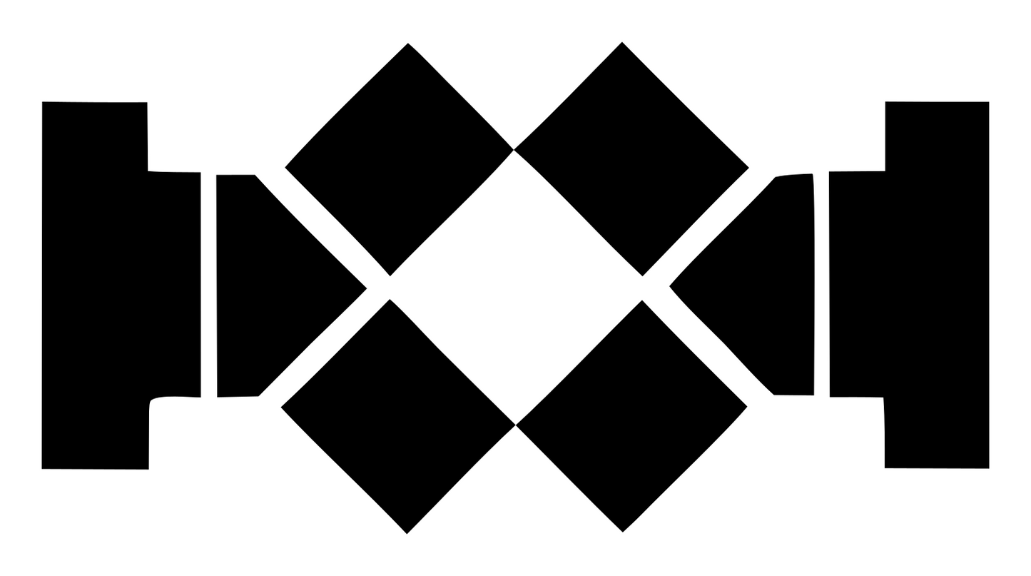 Bold Diamond Grid Drone Mark #ffffff/#000000