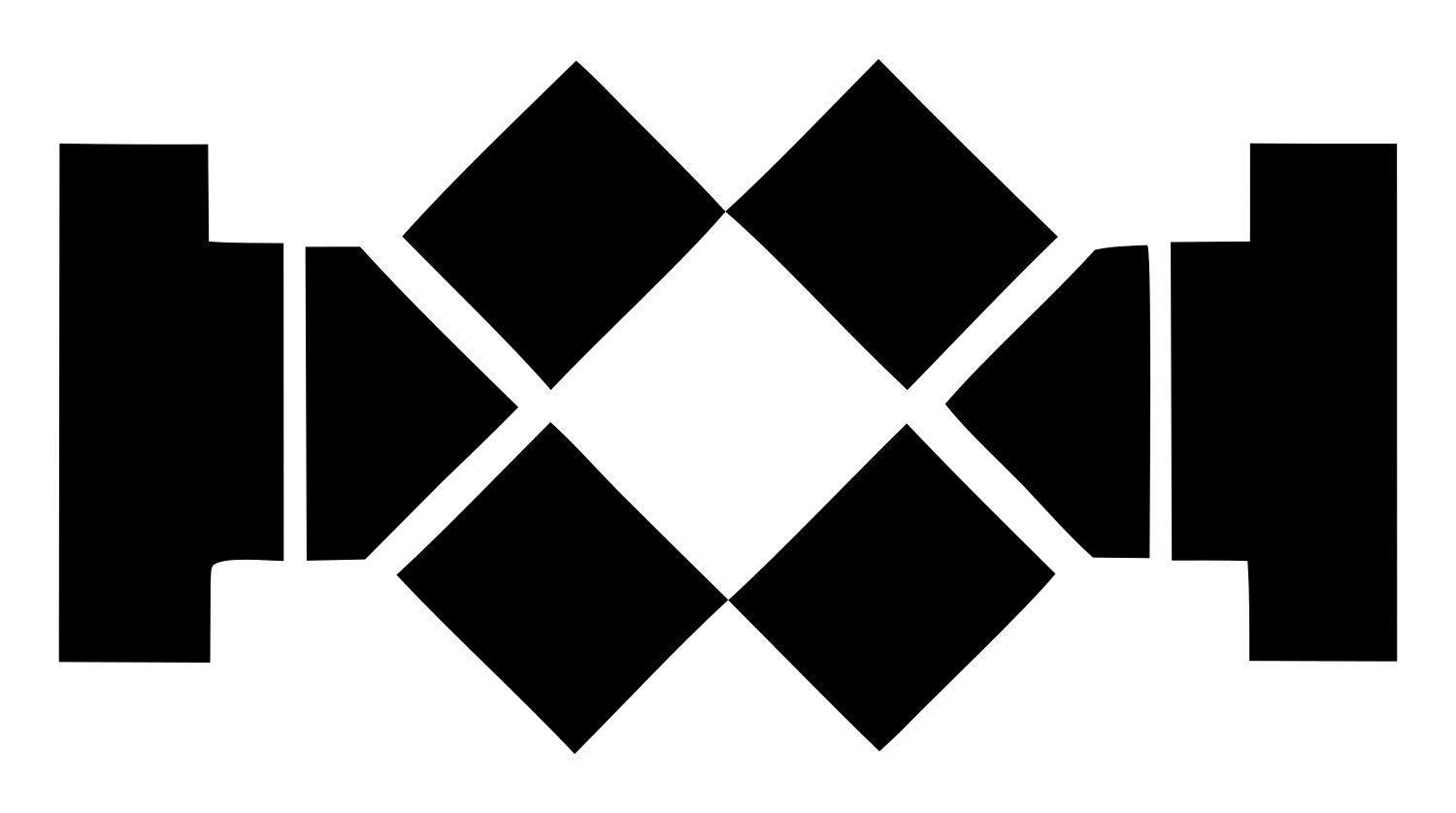 Bold Diamond Grid Drone Mark #ffffff/#000000