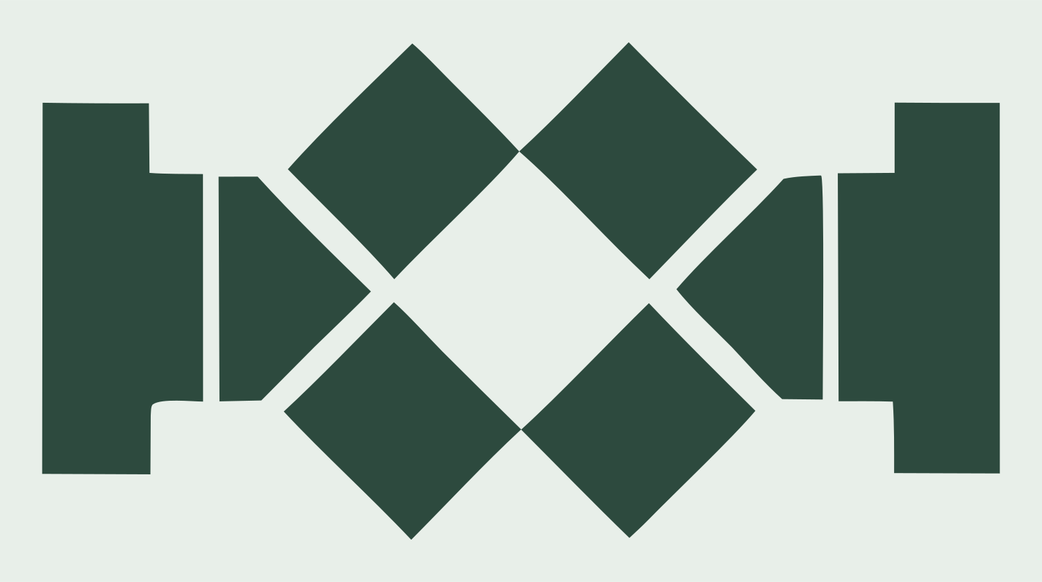 Bold Diamond Grid Drone Mark #e8efe9/#2d4a3e