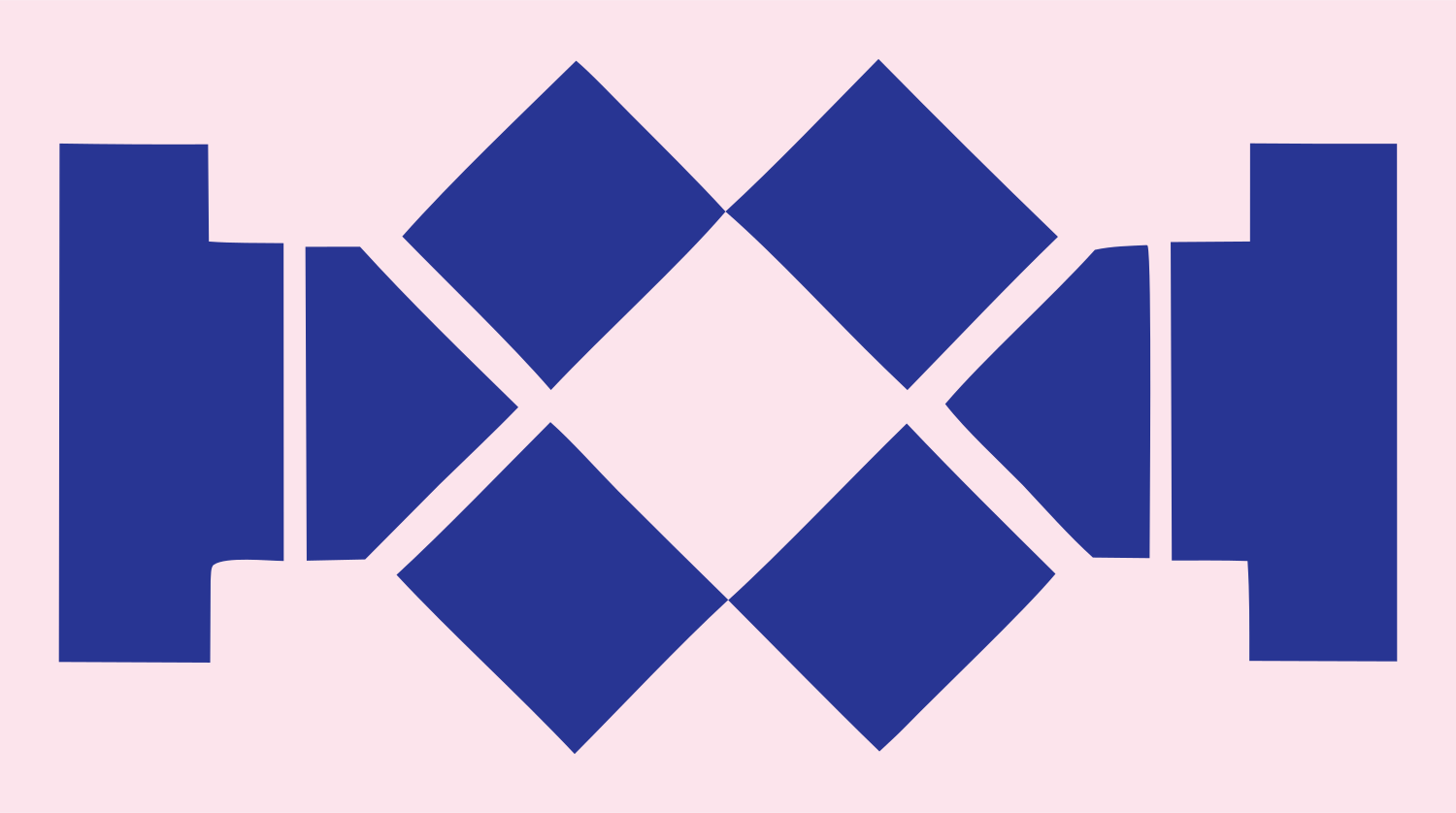 Bold Diamond Grid Drone Mark #fce4ec/#283593