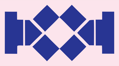 Bold Diamond Grid Drone Mark #fce4ec/#283593