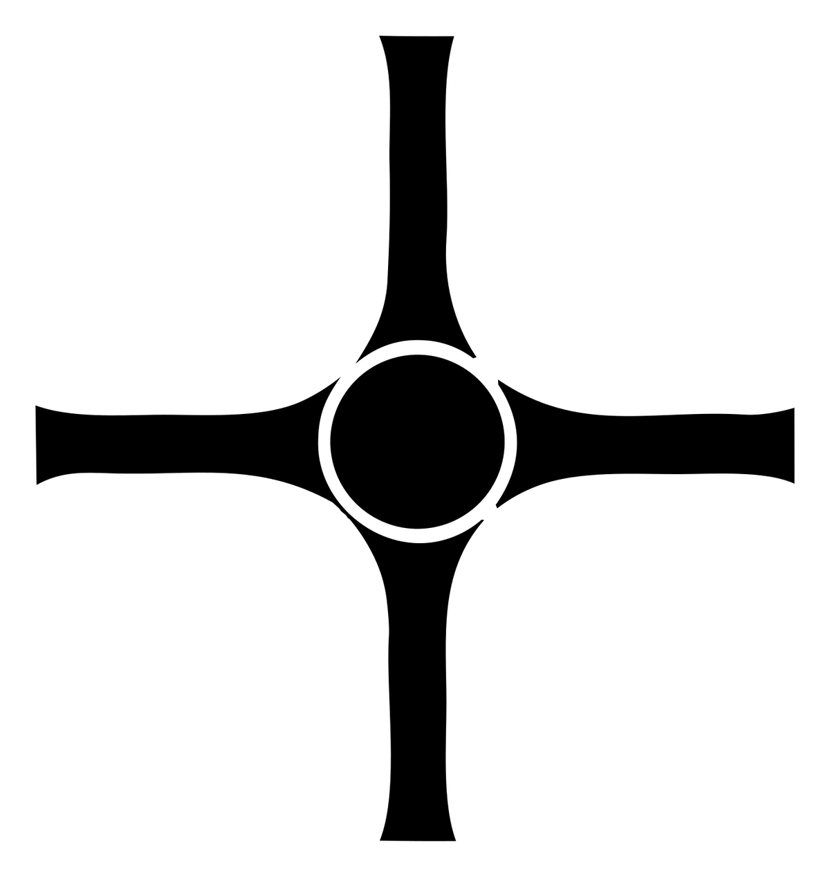 Roundabout Drone Crosshair Mark #ffffff/#000000