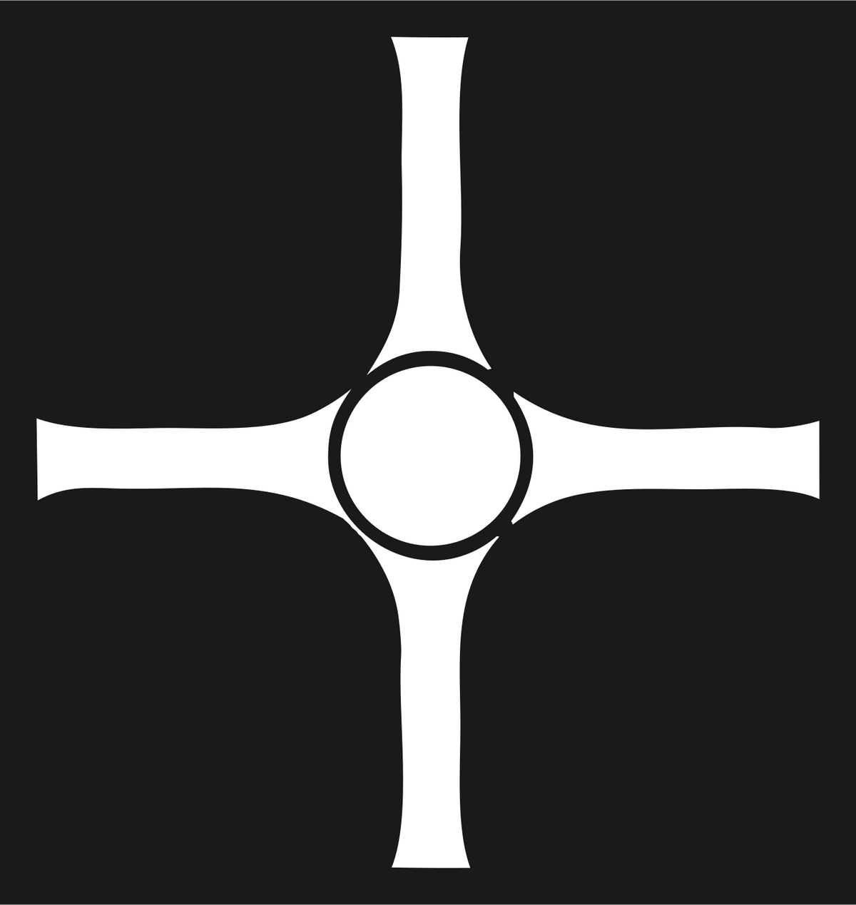Roundabout Drone Crosshair Mark #1a1a1a/#ffffff