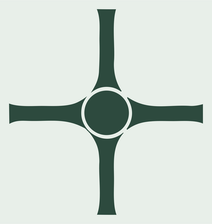 Roundabout Drone Crosshair Mark #e8efe9/#2d4a3e