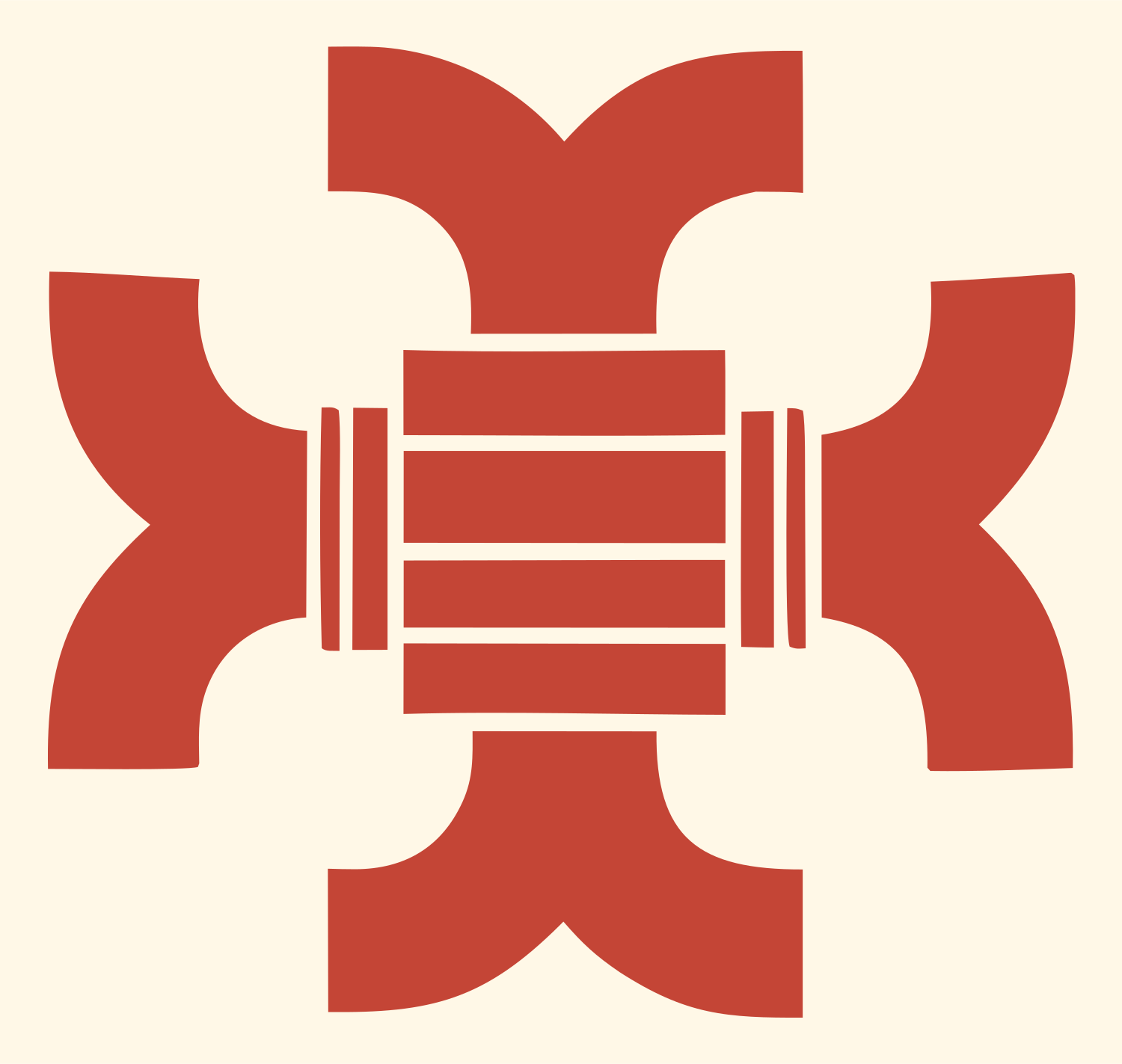 Heavy Barrel Drone Badge #fff8e7/#c44536