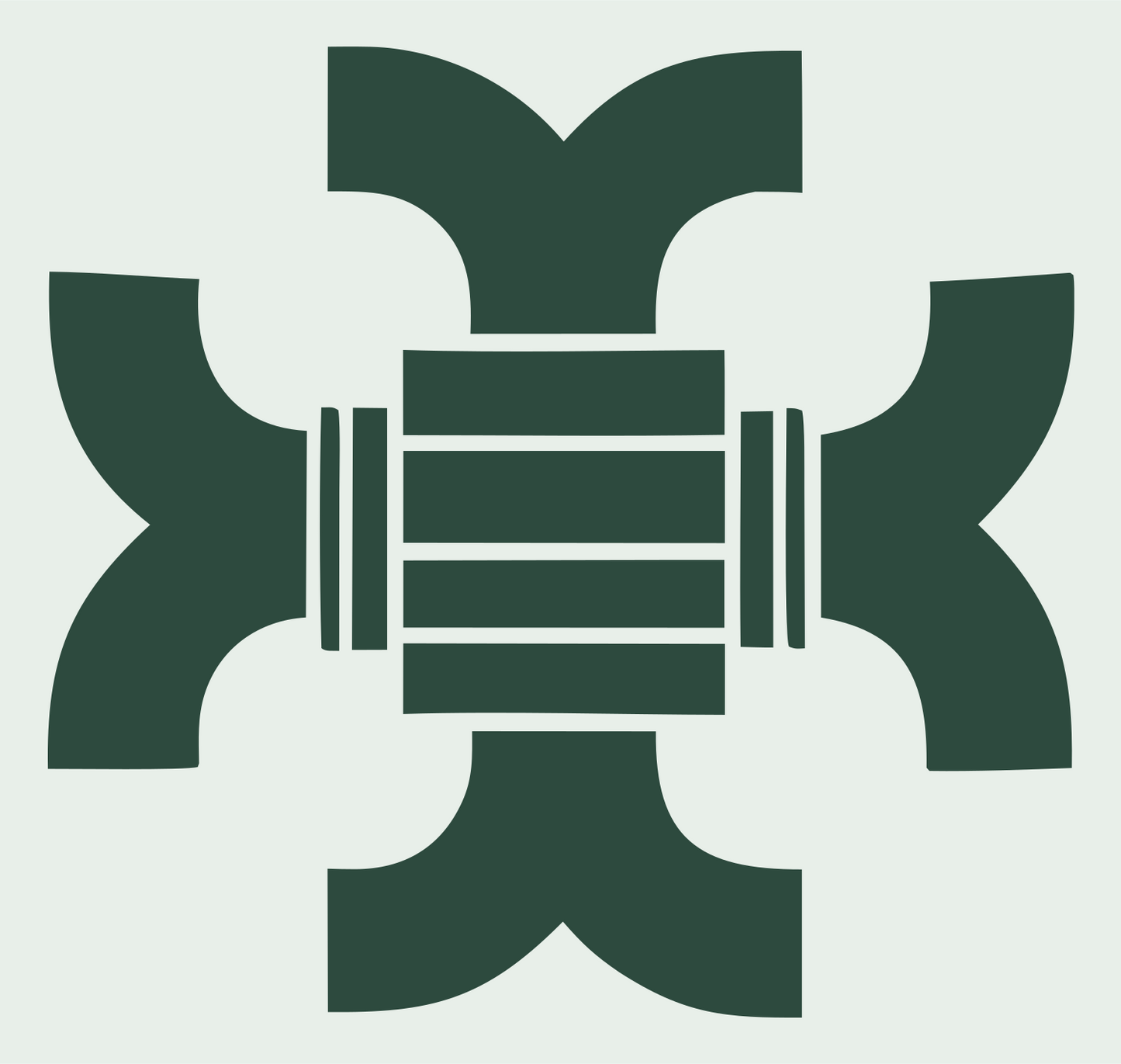 Heavy Barrel Drone Badge #e8efe9/#2d4a3e