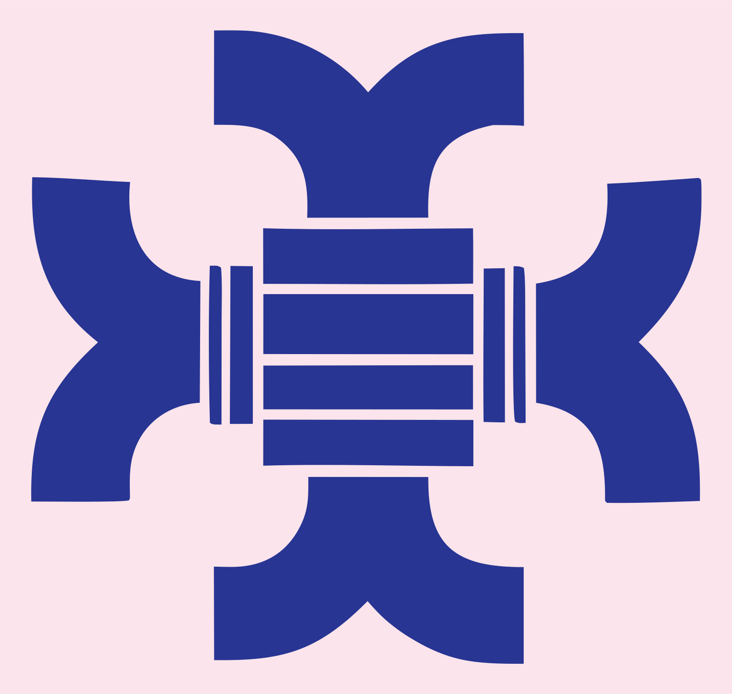 Heavy Barrel Drone Badge #fce4ec/#283593
