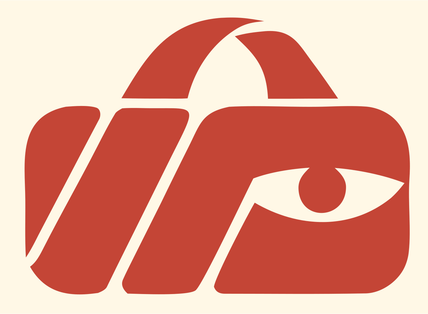 Bold VR Headset Eye Mark #fff8e7/#c44536