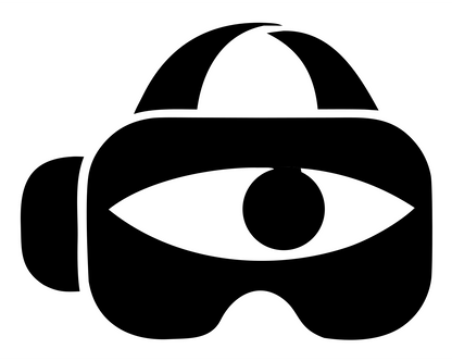 VR Goggles Eye Badge #ffffff/#000000
