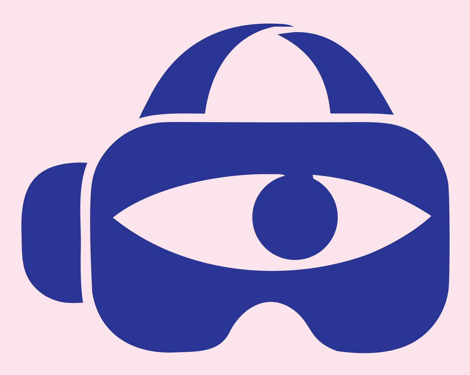 VR Goggles Eye Badge #fce4ec/#283593