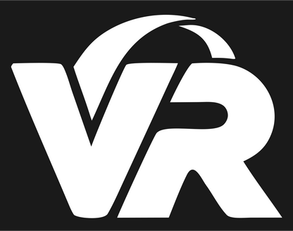 Bold VR Initials Globe Mark #1a1a1a/#ffffff