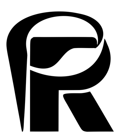 Bold Letter R VR Mark #ffffff/#000000