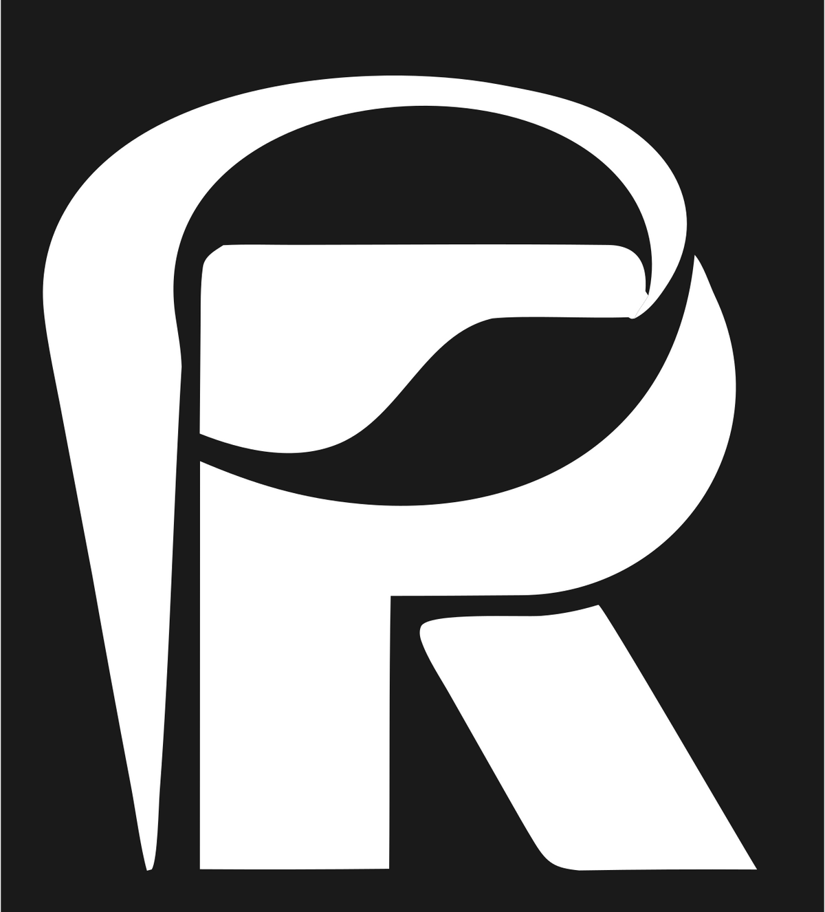 Bold Letter R VR Mark #1a1a1a/#ffffff