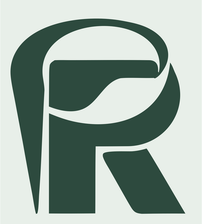Bold Letter R VR Mark #e8efe9/#2d4a3e