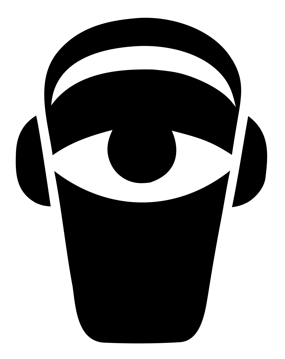 Bold VR Headset Emblem #ffffff/#000000