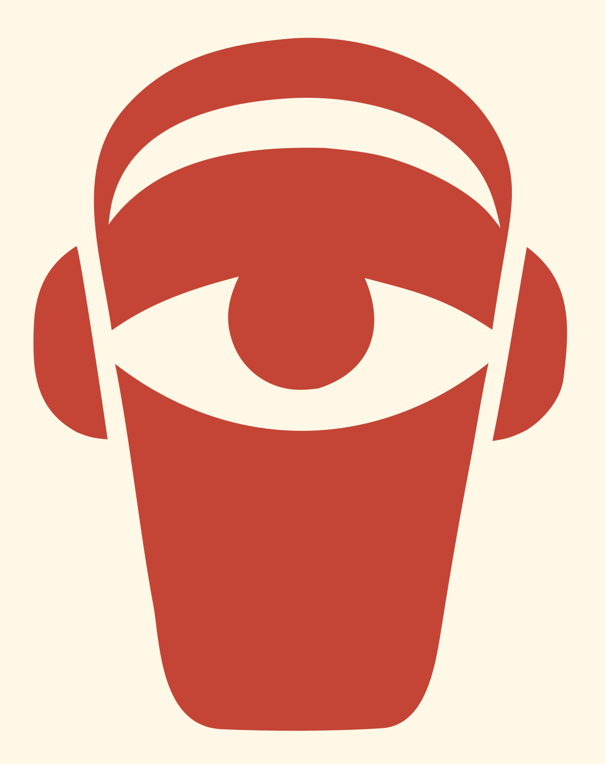 Bold VR Headset Emblem #fff8e7/#c44536