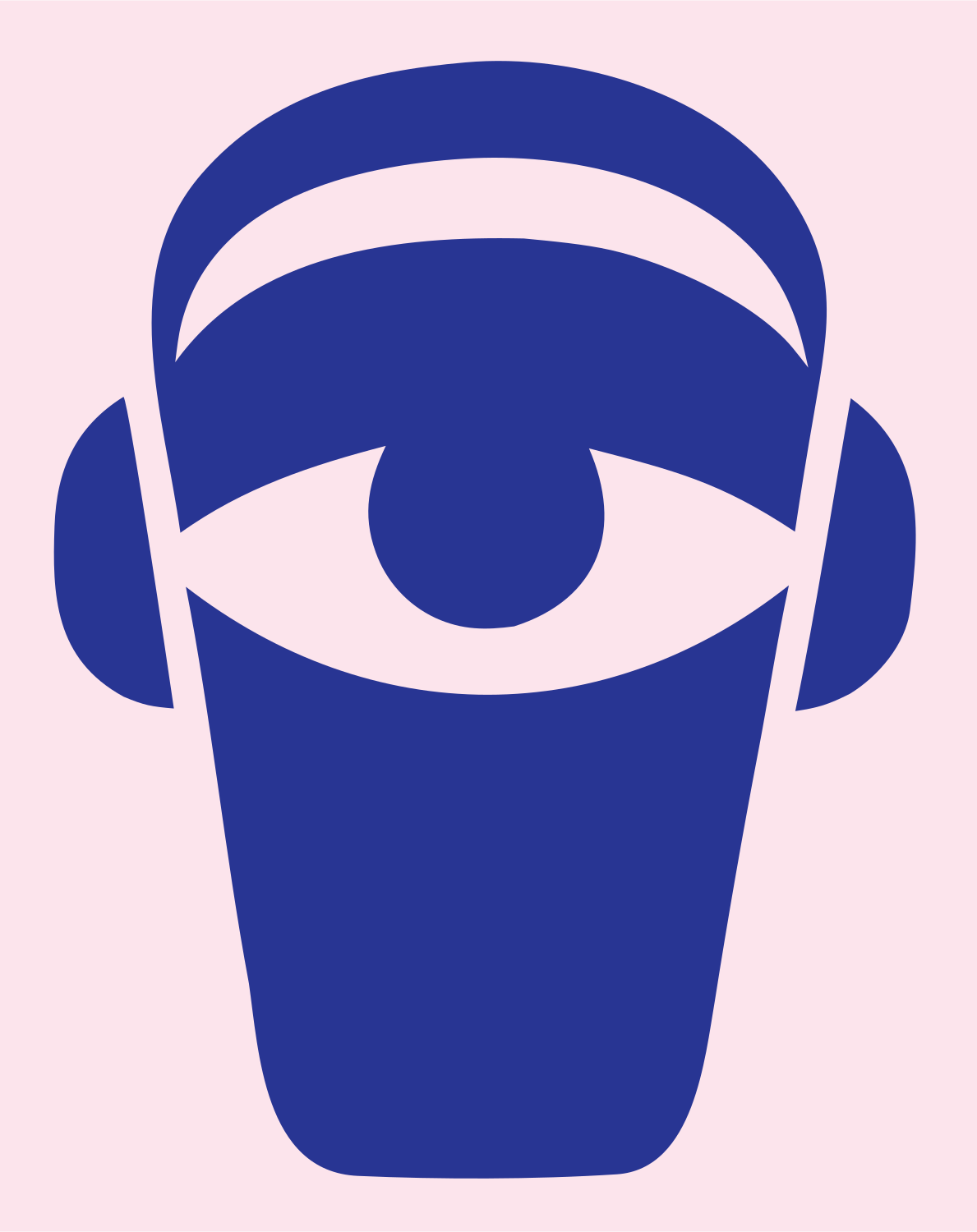 Bold VR Headset Emblem #fce4ec/#283593