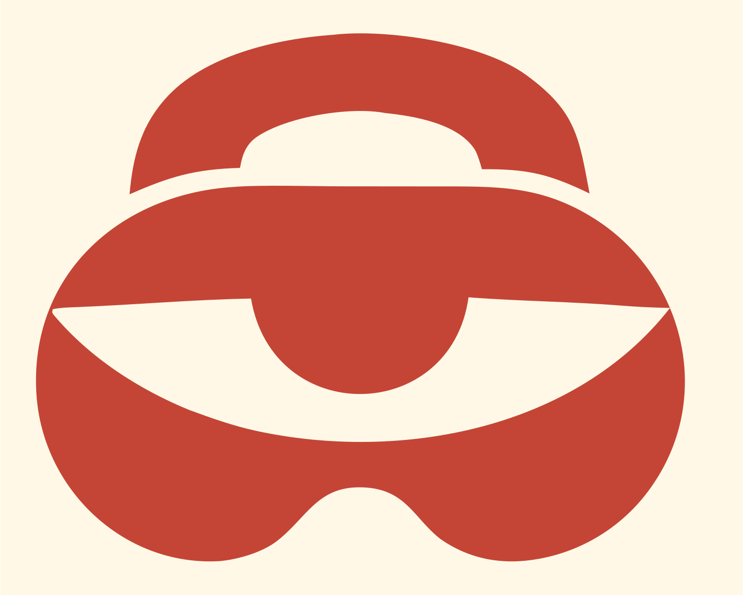 Bold VR Goggles Crest #fff8e7/#c44536