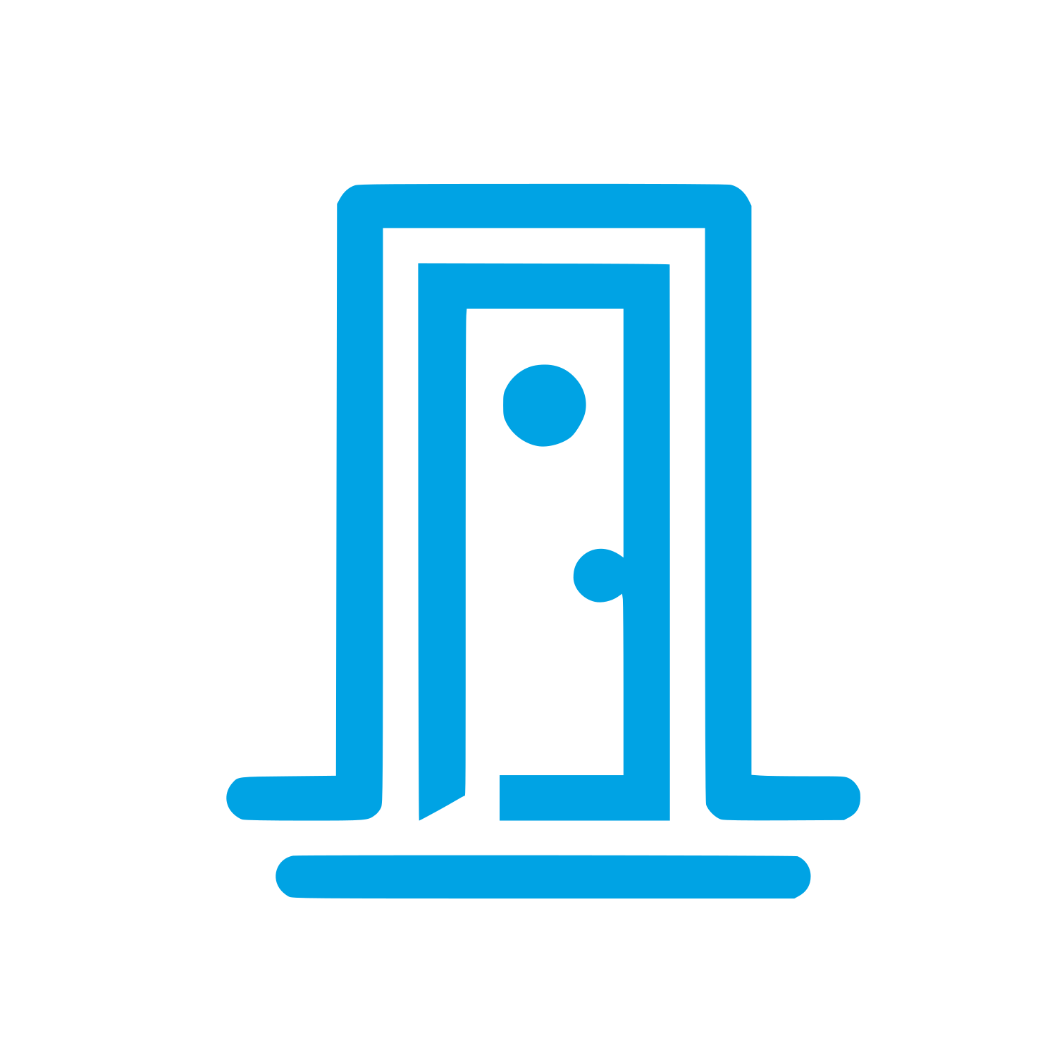 Abstract Door Logo #00a3e4
