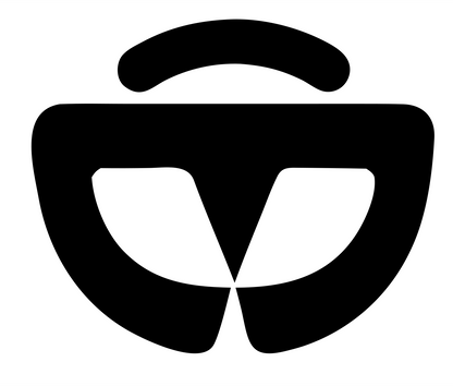 Bold VR Headset Front Icon #ffffff/#000000