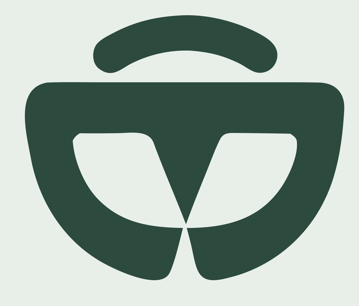 Bold VR Headset Front Icon #e8efe9/#2d4a3e