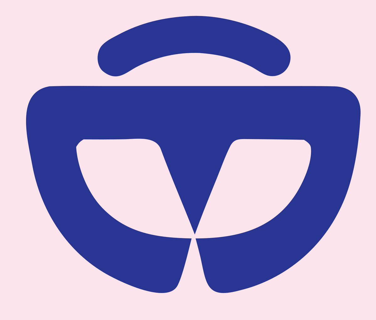 Bold VR Headset Front Icon #fce4ec/#283593