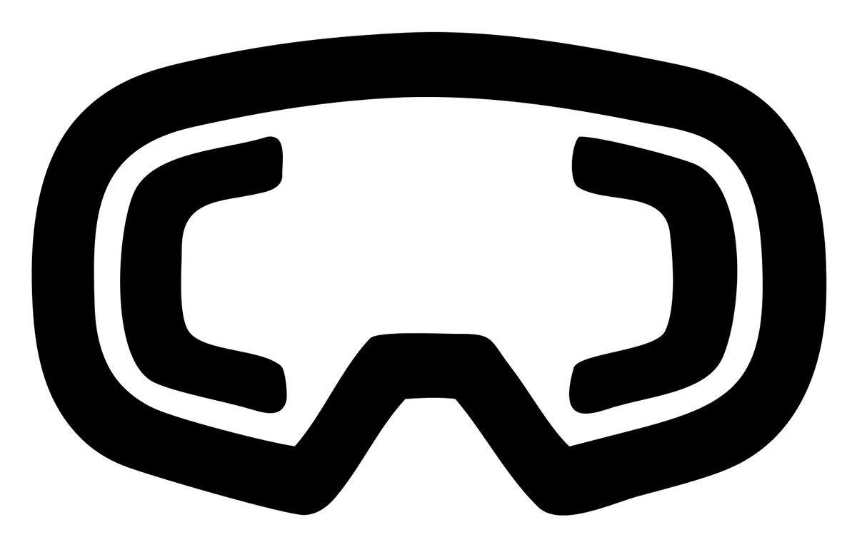 Ski Goggles Front Badge #ffffff/#000000