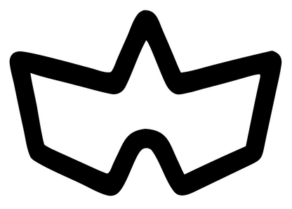 Monoline Crown Headset Mark #ffffff/#000000