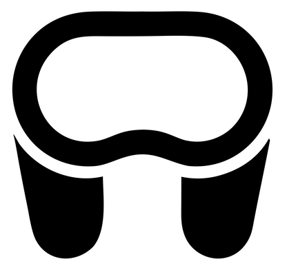 VR Goggles Front Mark #ffffff/#000000