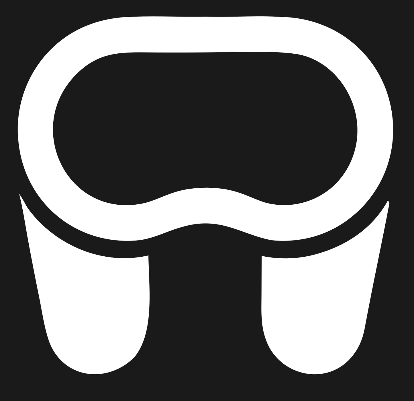 VR Goggles Front Mark #1a1a1a/#ffffff