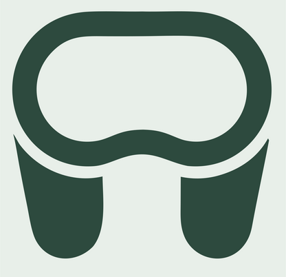 VR Goggles Front Mark #e8efe9/#2d4a3e