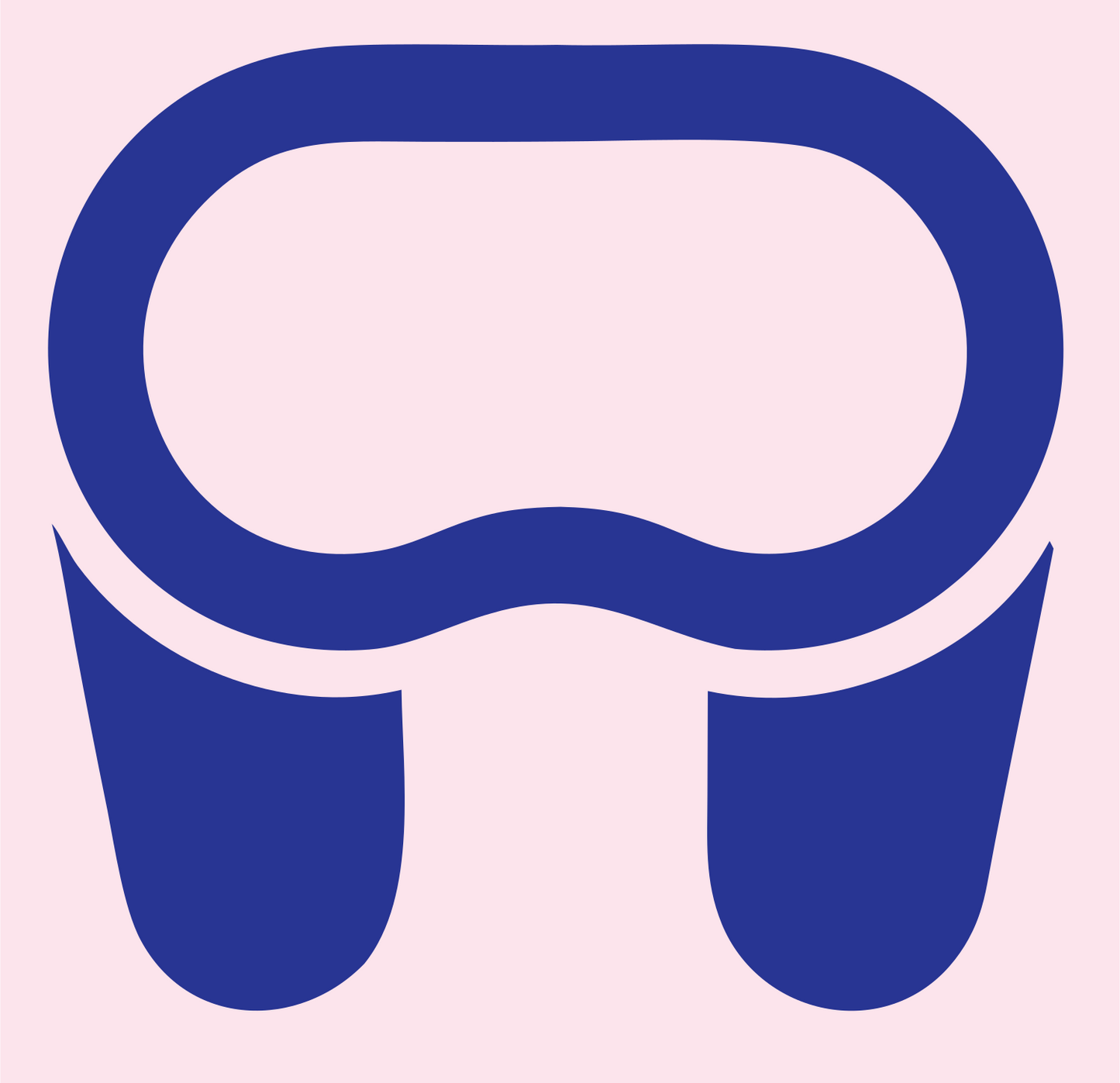 VR Goggles Front Mark #fce4ec/#283593