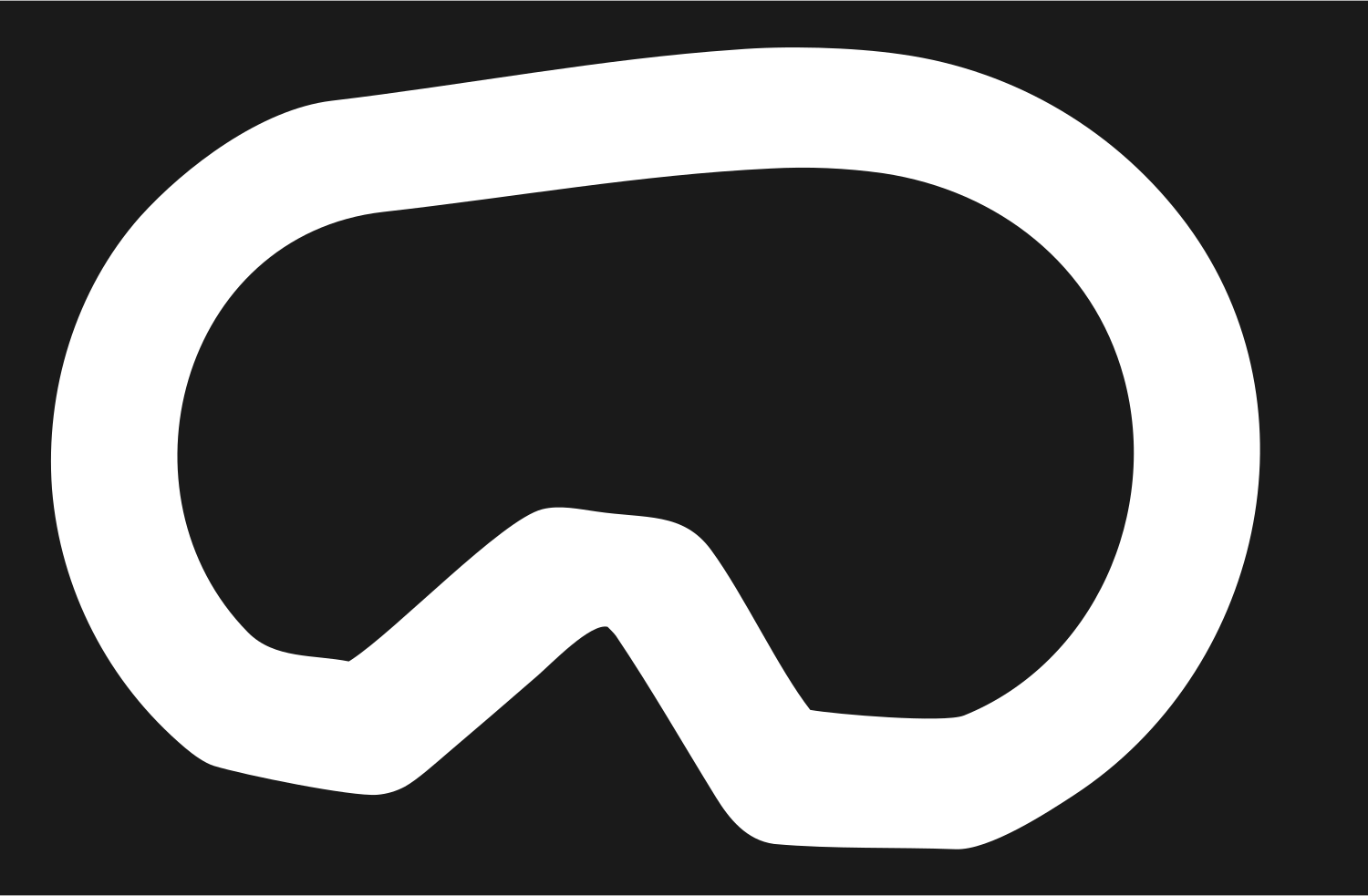 Monoline Goggles Outline Badge #1a1a1a/#ffffff