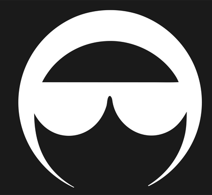 Negative Space Goggles Face Icon #1a1a1a/#ffffff