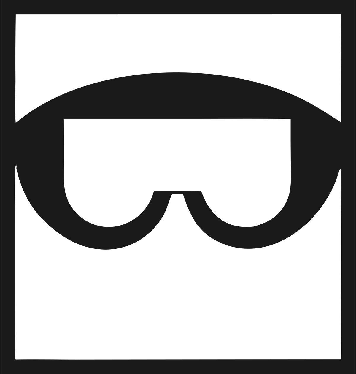 Negative Space VR Headset Badge #1a1a1a/#ffffff