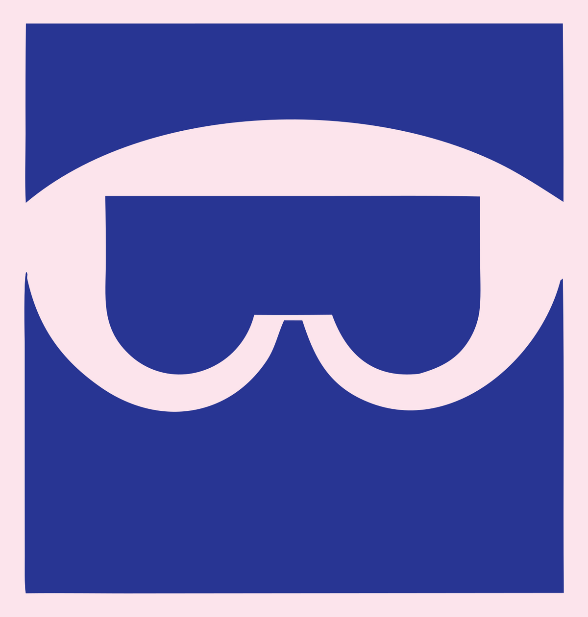 Negative Space VR Headset Badge #fce4ec/#283593