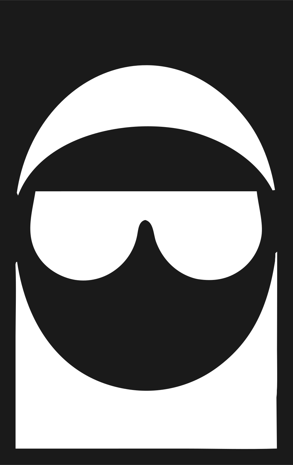 Negative Space Sunglasses Face Logo #1a1a1a/#ffffff