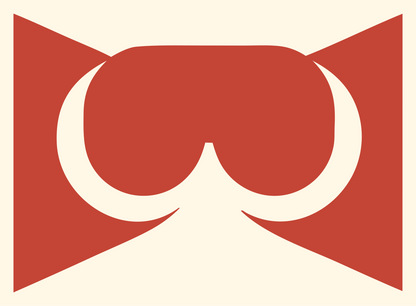 Negative Space VR Goggles Emblem #fff8e7/#c44536