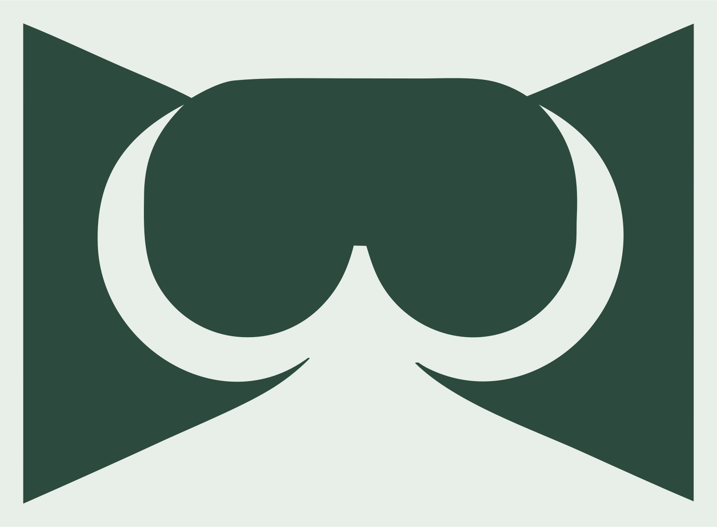 Negative Space VR Goggles Emblem #e8efe9/#2d4a3e