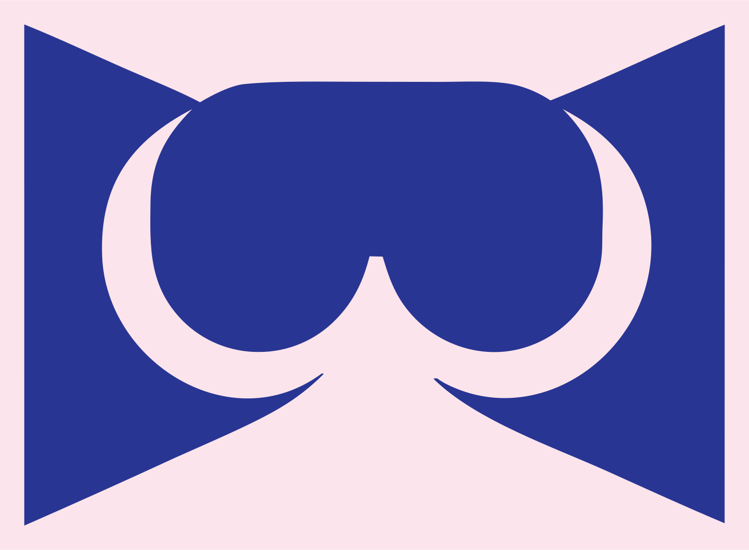 Negative Space VR Goggles Emblem #fce4ec/#283593