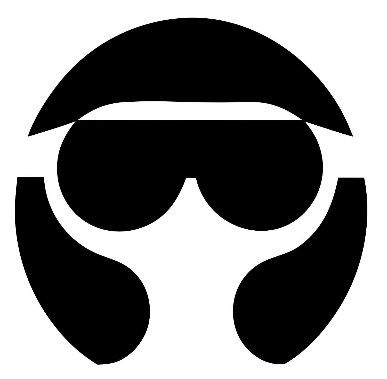 Negative Space VR Mask Emblem #ffffff/#000000