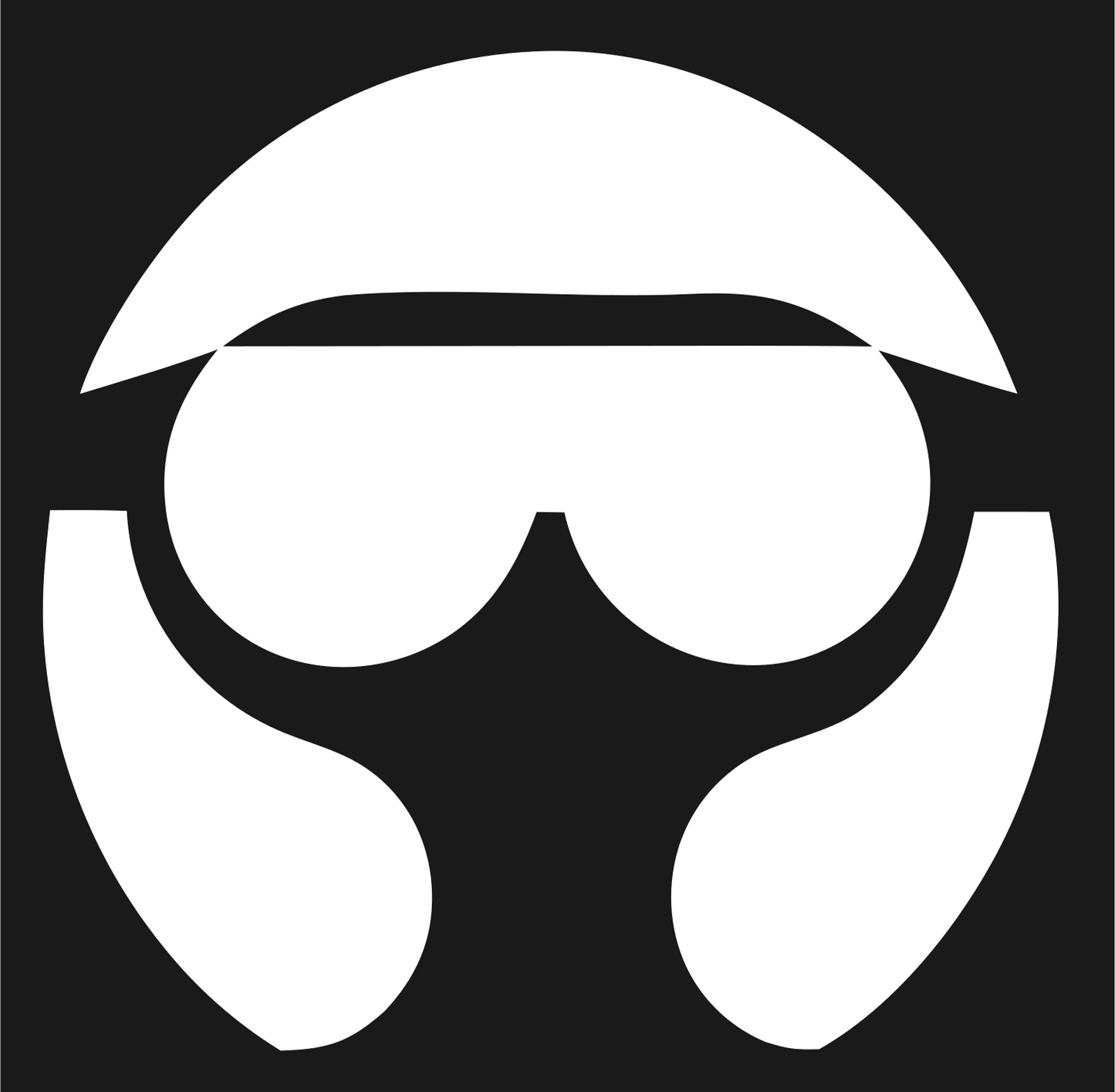 Negative Space VR Mask Emblem #1a1a1a/#ffffff