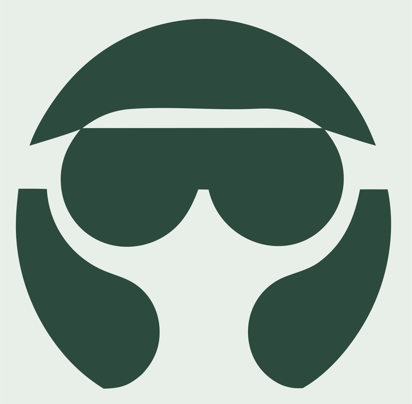 Negative Space VR Mask Emblem #e8efe9/#2d4a3e