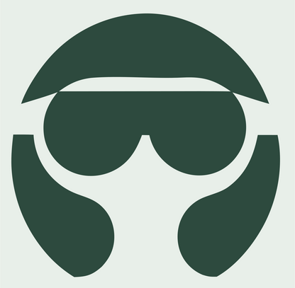 Negative Space VR Mask Emblem #e8efe9/#2d4a3e