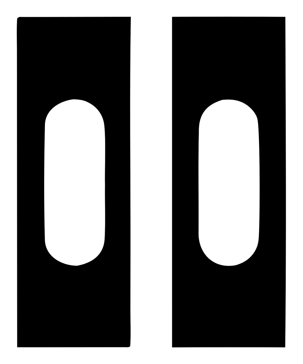 Chunky VR Lenses Dual Icon #ffffff/#000000