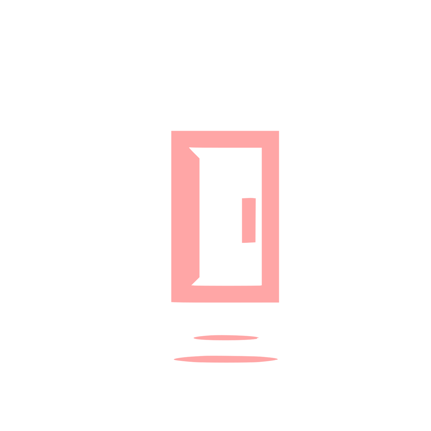 Minimalist Door Logo #ffa6a6